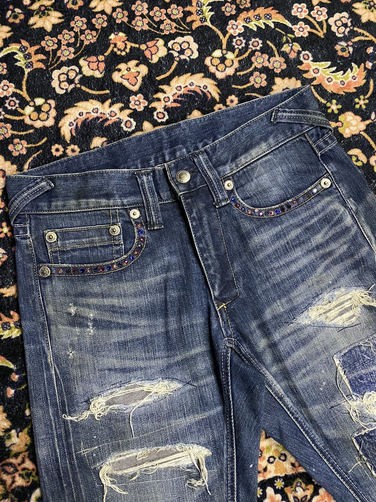 FranCisT MOR.K.S RARE! Francist Mor.k.s selvedge disteressed denim Size US 30 / EU 46 - 4 Thumbnail