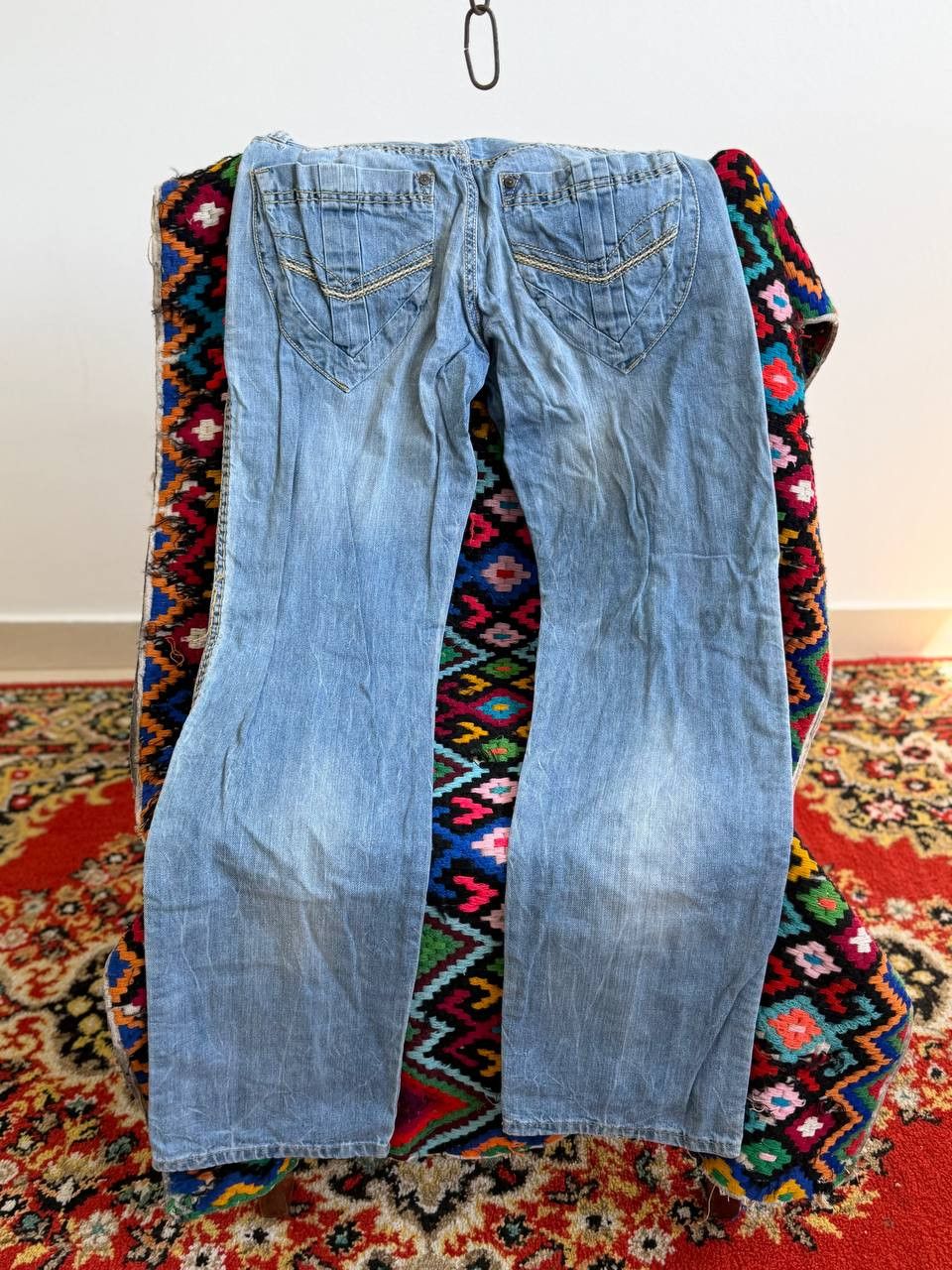 If Six Was Nine AVANT GARDE WASHED BAGGY edhardy STYLE CARGO JEANS Size US 32 / EU 48 - 6 Thumbnail