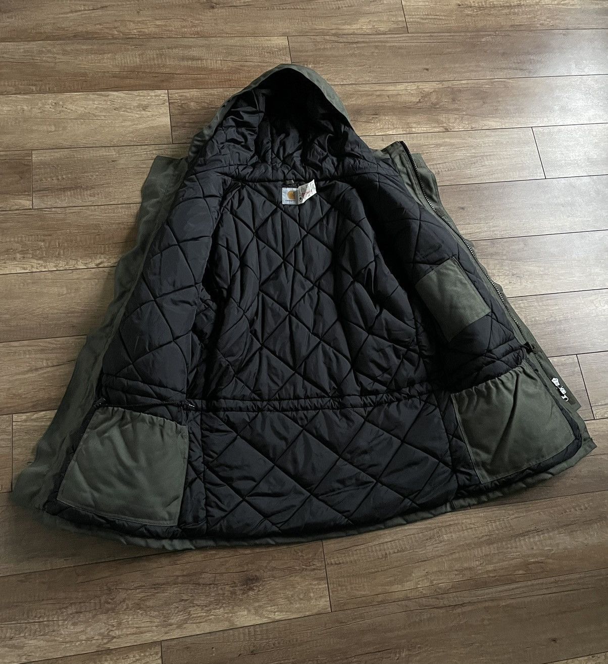 Carhartt Vintage Carhartt Hooded Insulated Cordura Jacket Parka Size US XL / EU 56 / 4 - 12 Thumbnail