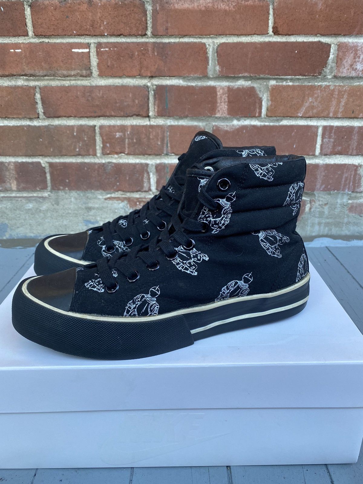 image of Number N Ine x Takahiromiyashita The Soloist Number (N)Ine 2000 “The Redisun” Knight Sneakers in Bl