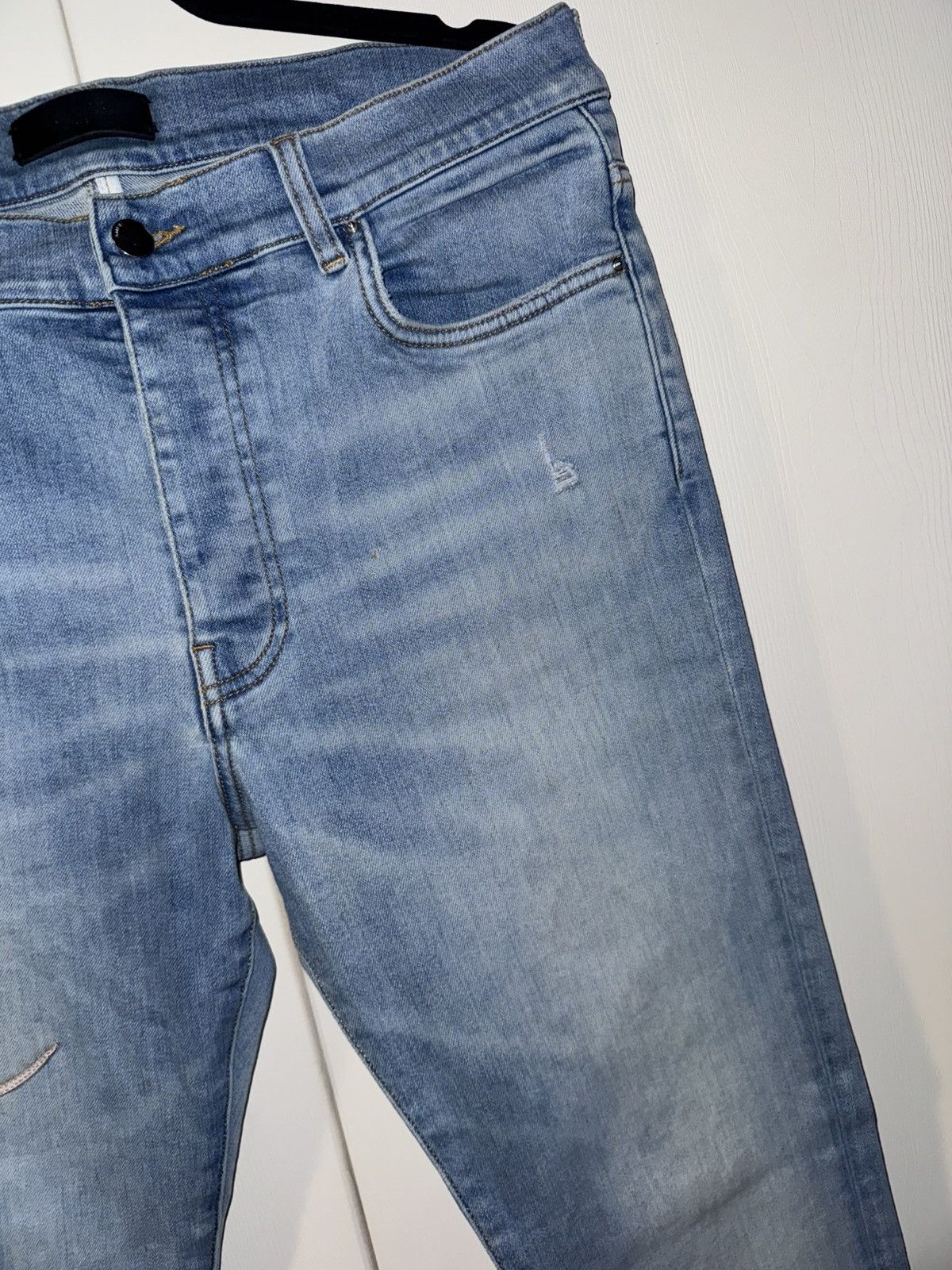 Amiri AMIRI SCRIPT LOGO BLUE JEANS Size US 34 / EU 50 - 4 Thumbnail