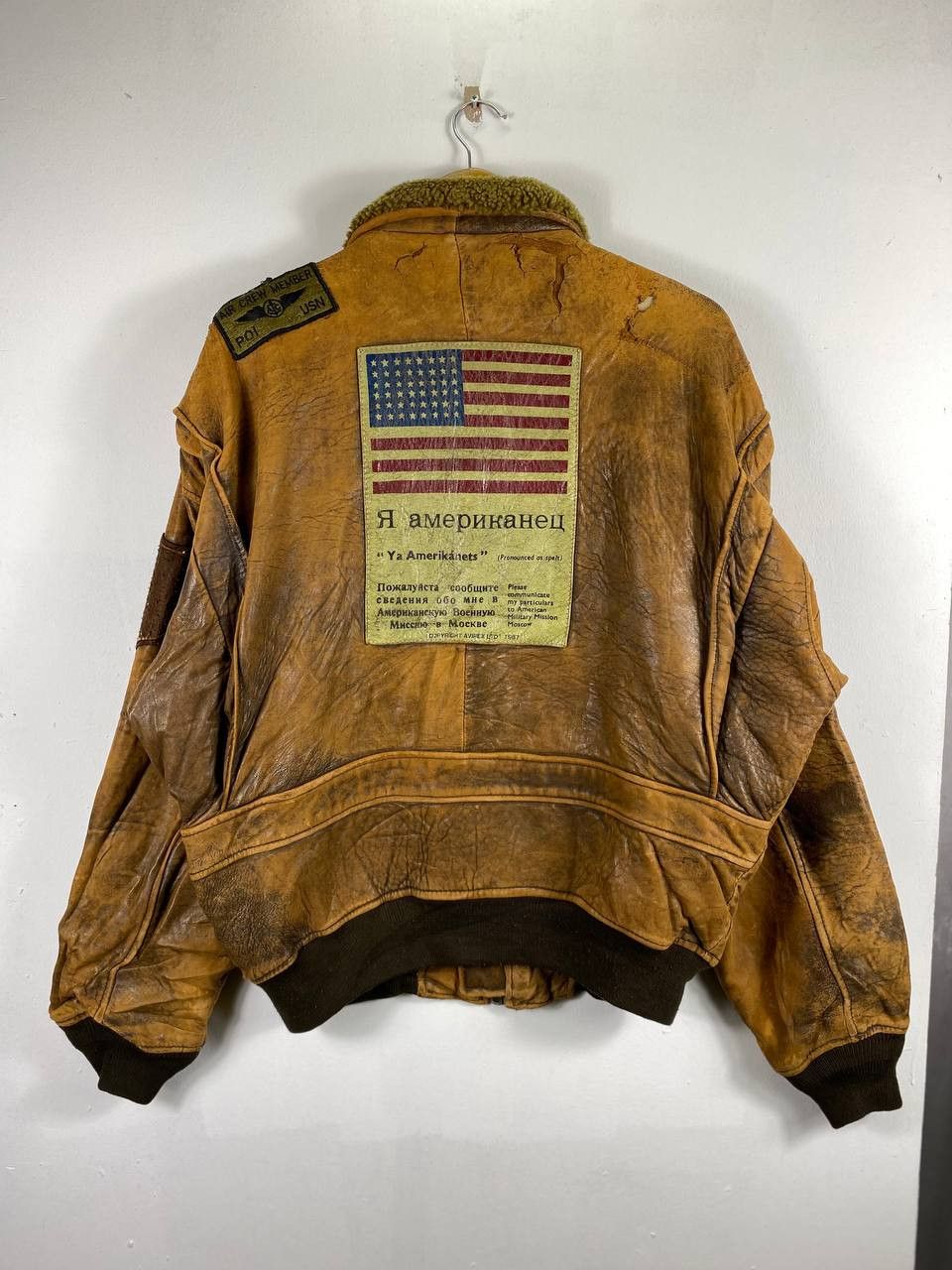 Avirex vintage avirex us air force leather jacket distressed Size US M / EU 48-50 / 2 - 17 Thumbnail