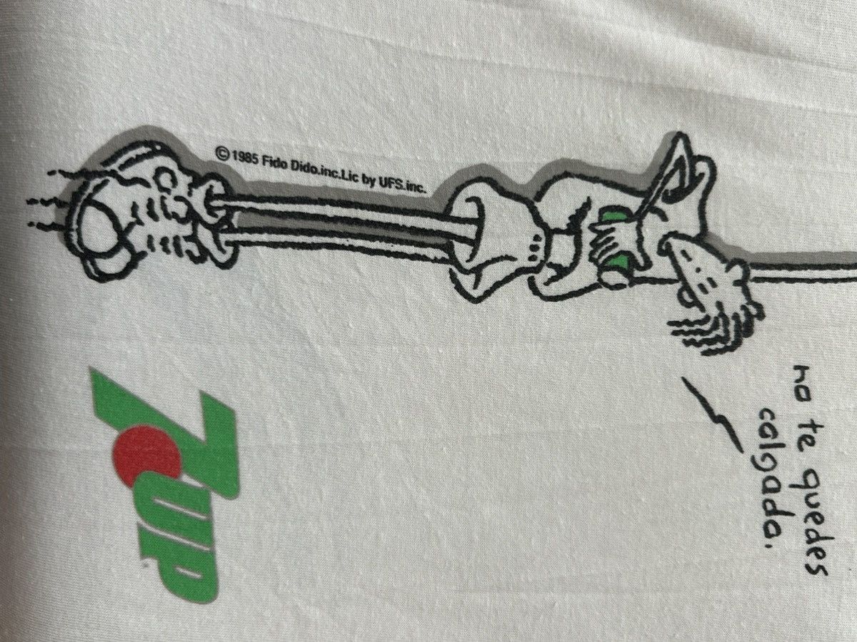 Band Tees × Vintage FIDO DIDO 7Up 7 UP Fizzy Drink Cola RETRO Unisex Drink Retro Size US L / EU 52-54 / 3 - 3 Thumbnail