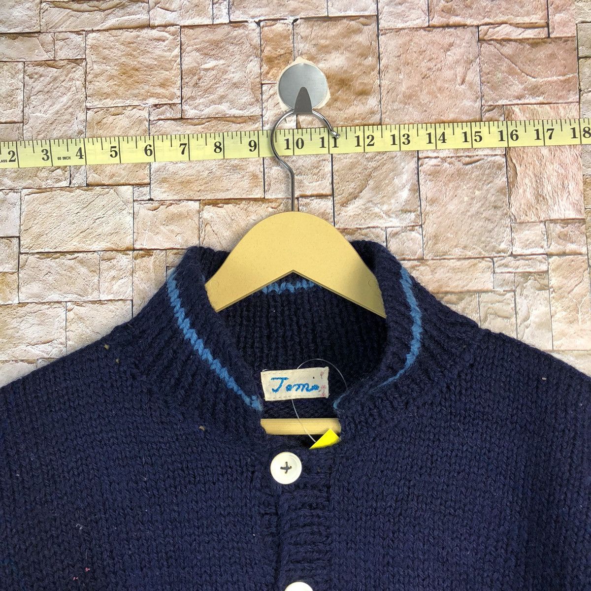 Homespun Knitwear × Japanese Brand Jomo Blue Knitwear #A392 Size US M / EU 48-50 / 2 - 4 Thumbnail