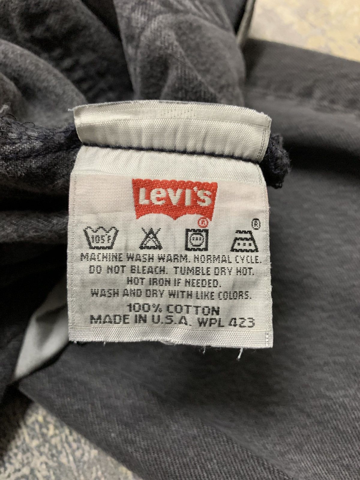 Levi's Size 30x35 Vintage 90s Levis 501 Faded Black USA Size US 39 - 13 Thumbnail