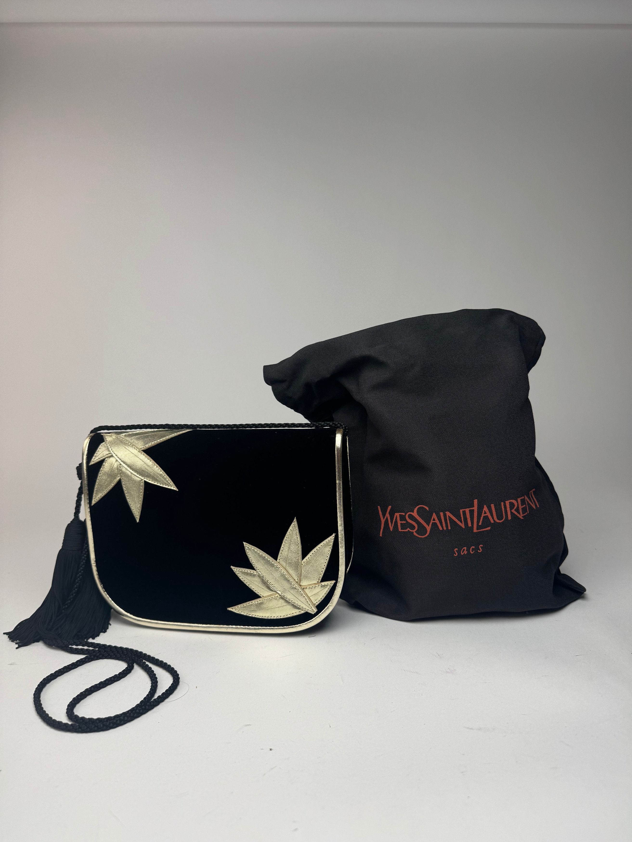 Other Vintage Yves Saint Laurent Samt bag black Size ONE SIZE - 1 Thumbnail