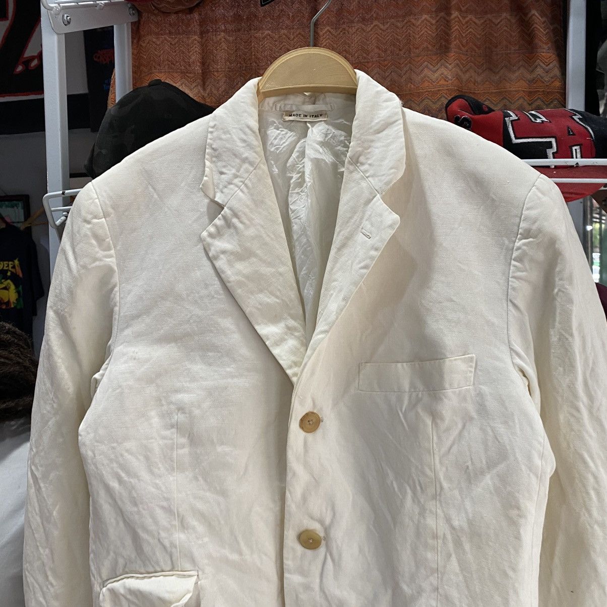 Hermes Hermes Linen Blazer Jacket Cream White Size M Size 48R - 4 Thumbnail