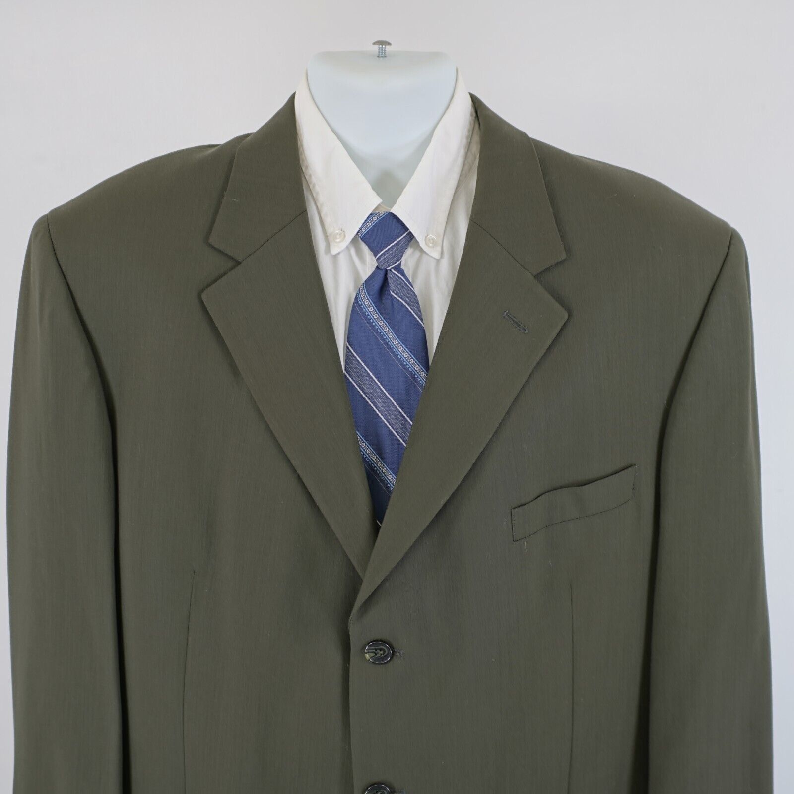 Designer Gianfranco Ruffini Worsted Wool Green 2 Piece Suit 48L 41/29 Size 48L - 5 Thumbnail