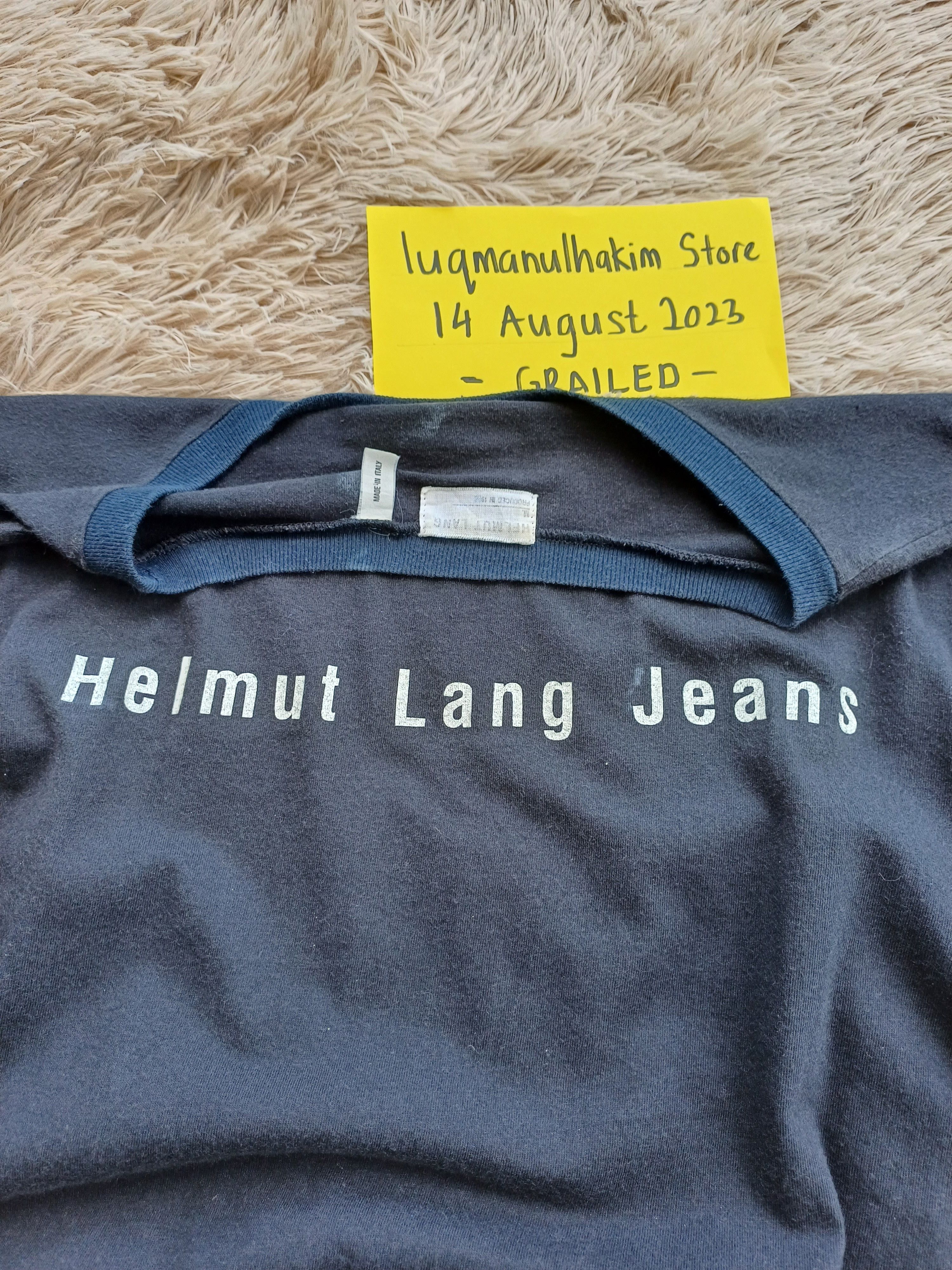 Helmut Lang Vintage SS1998 Helmut Lang Jeans Limited Ed Spellout Tshirt Size US M / EU 48-50 / 2 - 11 Thumbnail
