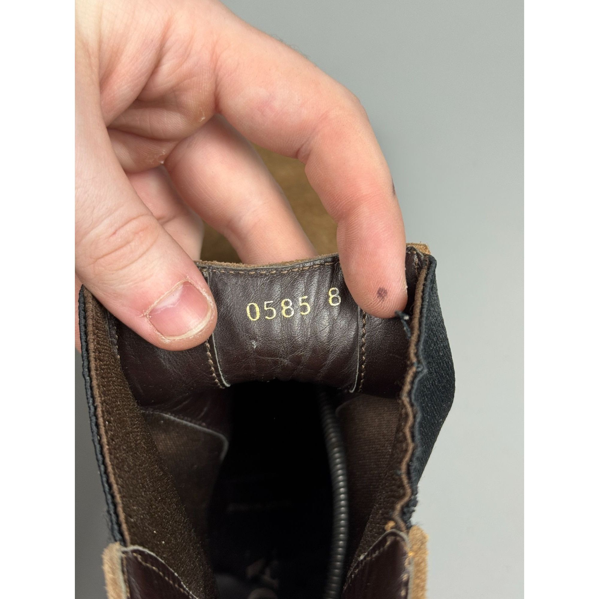 Prada Prada Vintage Khaki Suede Chelsea Boots (Y1169) Size US 9 / EU 42 - 14 Thumbnail