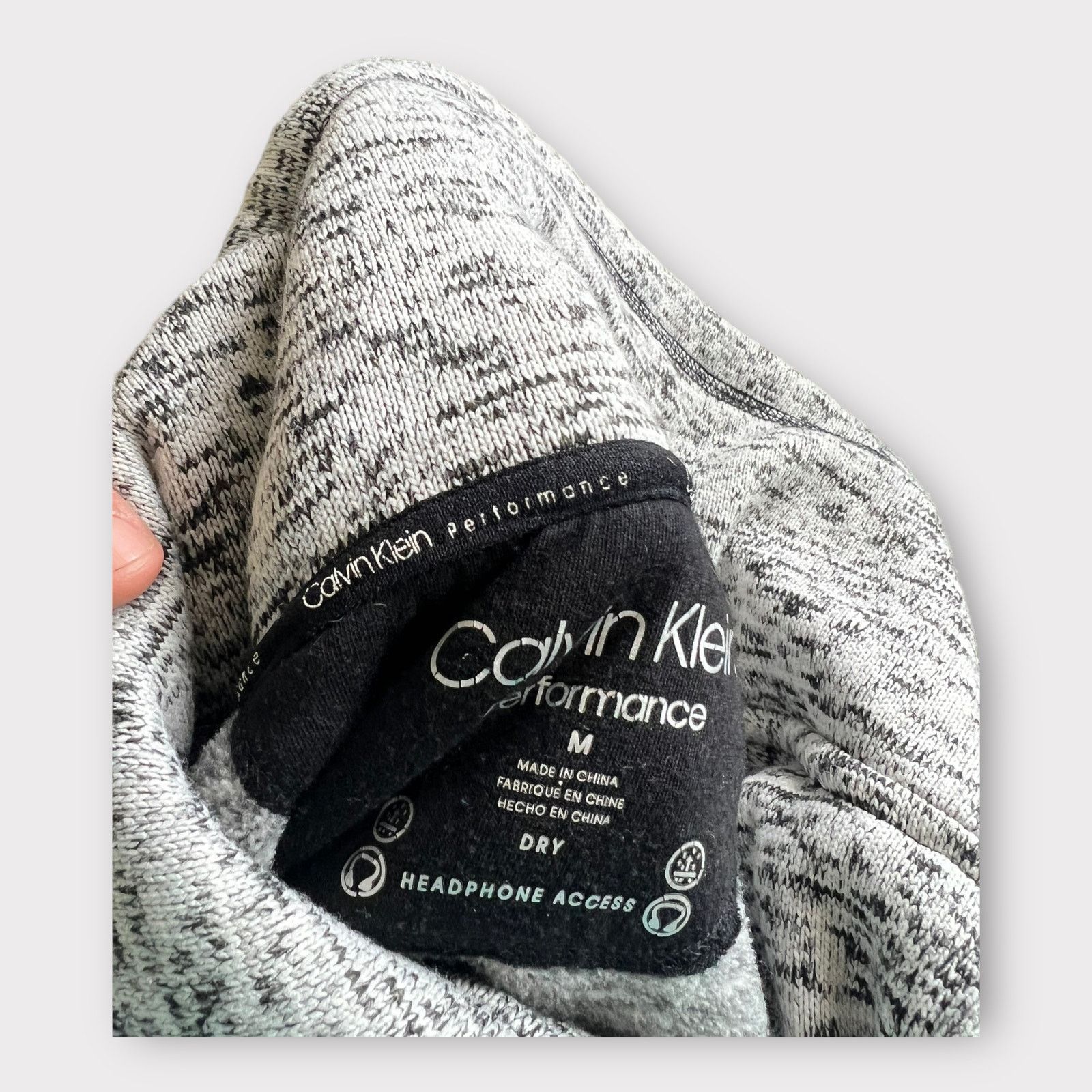 Calvin Klein Calvin Klein | Marble Black White Logo Fleece Jacket | Med Size M / US 6-8 / IT 42-44 - 7 Thumbnail