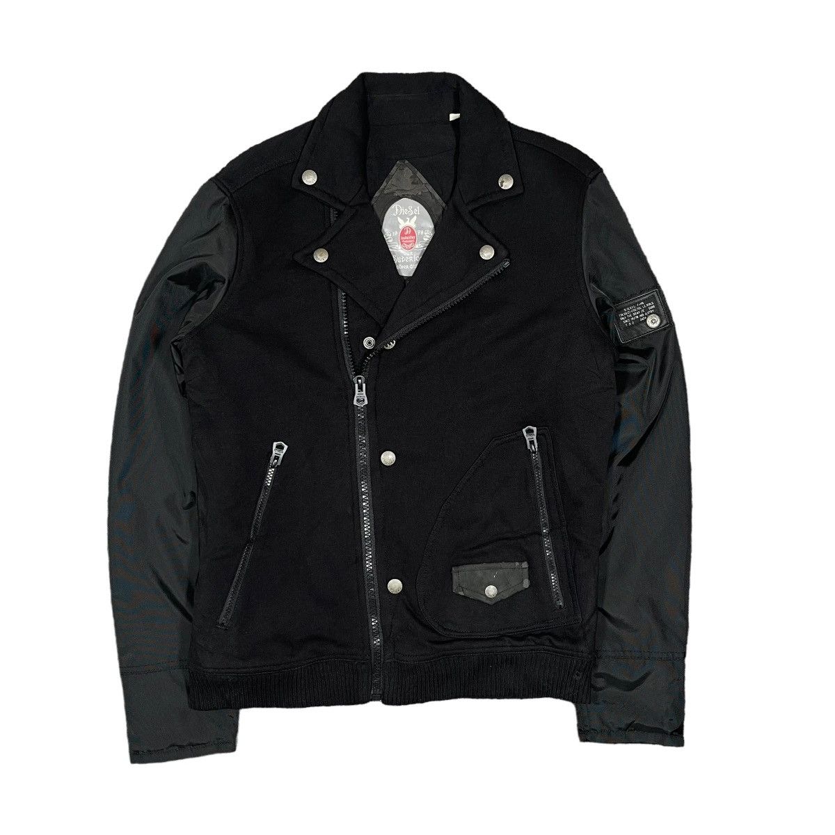 Diesel Diesel Biker Punk Hybrid Nylon Jacket Size US M / EU 48-50 / 2 - 1 Thumbnail