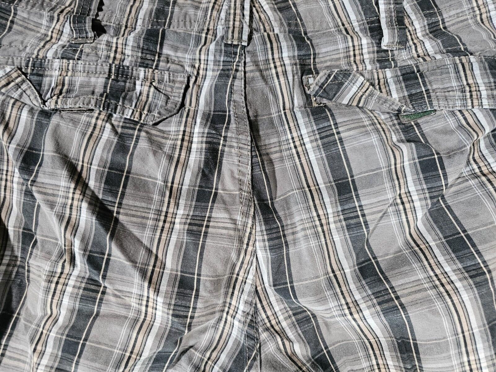 Lee Lee Dungarees Cargo Shorts 36 Gray Plaid Front & Back Pocket Size US 36 / EU 52 - 7 Thumbnail