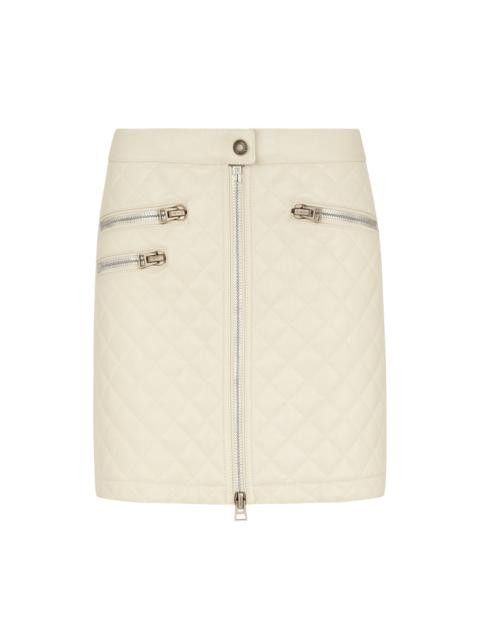 Tom Ford o1w1db10525 GCL881 Front Zip Mini Skirt in Beige Size 26" / US 2 / IT 38 - 1 Preview