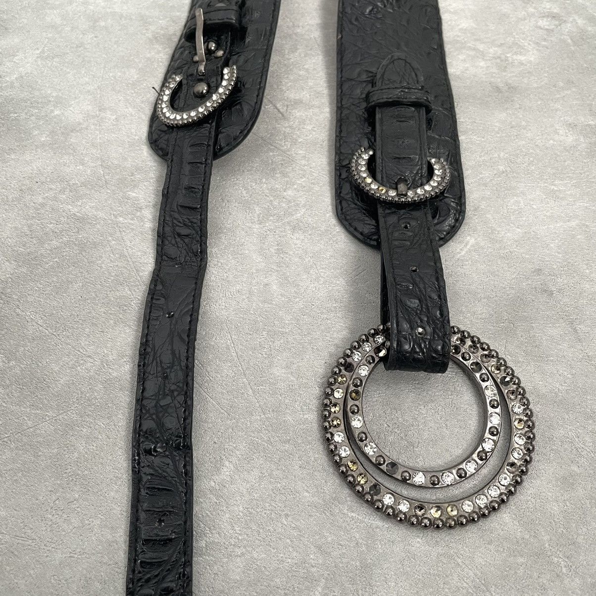 If Six Was Nine × Japanese Brand × Le Grande Bleu (L.G.B.) Black reptile pattern with ring belt punk styled Size ONE SIZE - 3 Thumbnail