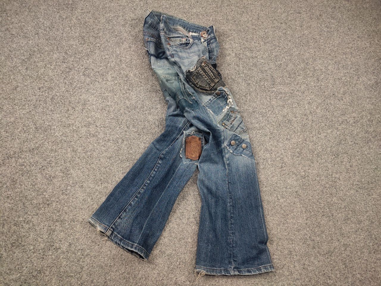 Ecko Unltd. Vintage Ecko unltd Patchwork Denim Japan LGB Y2k Style Jeans Size US 32 / EU 48 - 2 Thumbnail