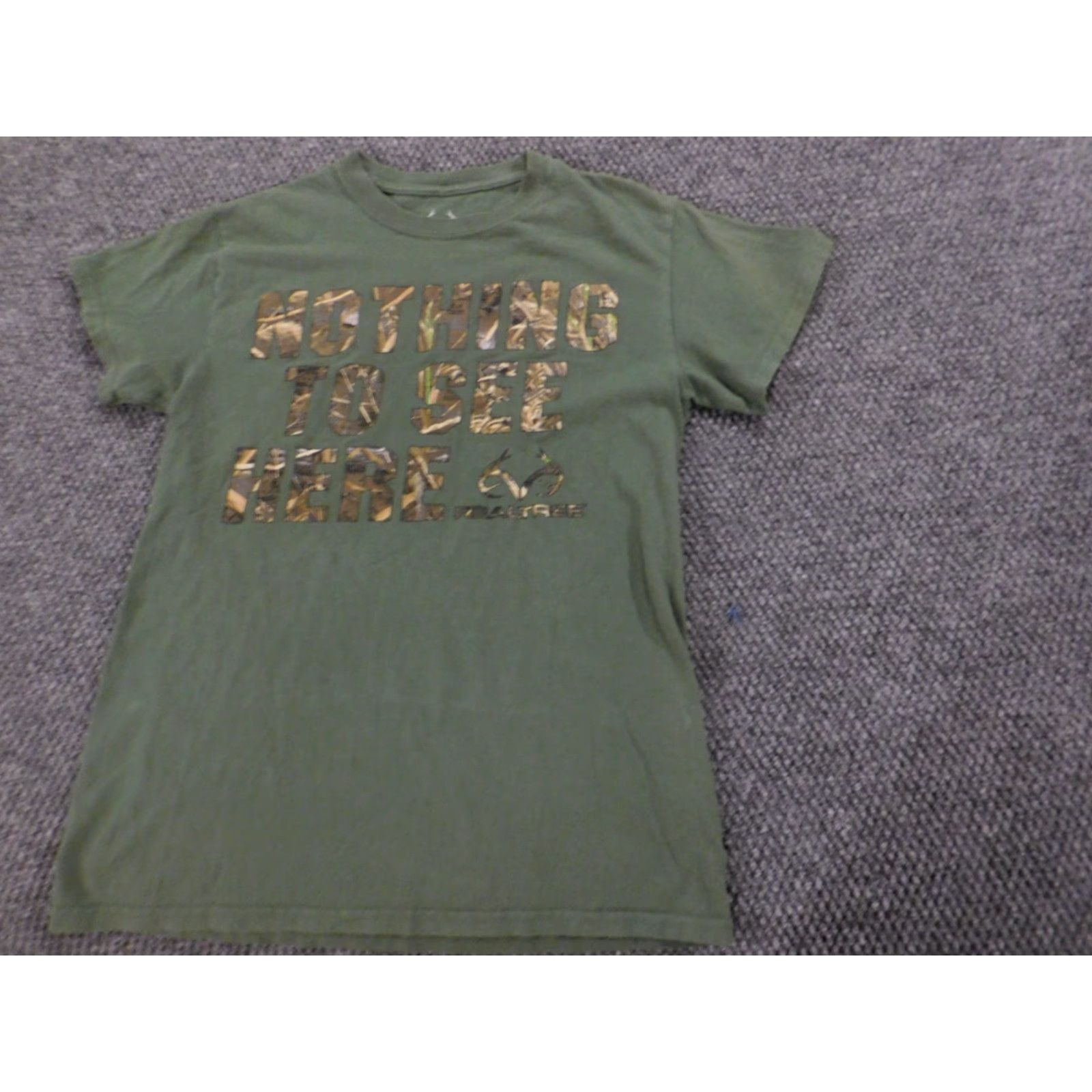 Realtree Realtree Mens Shirt Small Green T-Shirt Short Sleeve Crew Neck Logo 90s University Colorful Breathable Cotton Regular Size US S / EU 44-46 / 1 - 3 Thumbnail