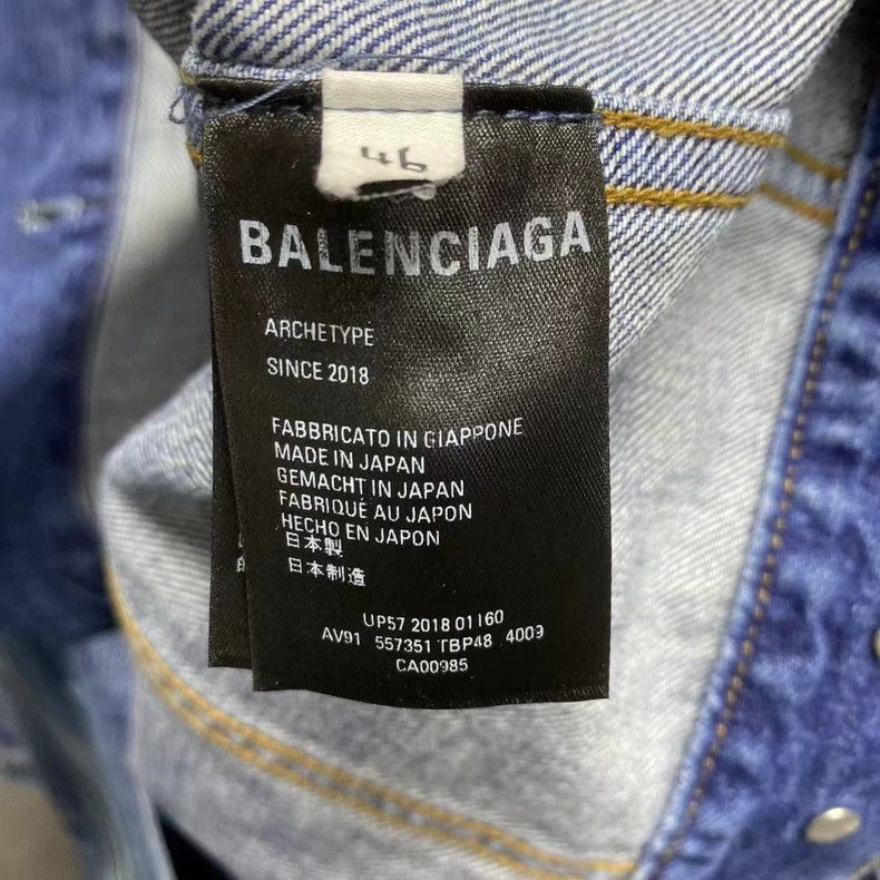 Balenciaga Balenciaga Blue Logo Denim Jacket-2506 Size US L / EU 52-54 / 3 - 7 Thumbnail