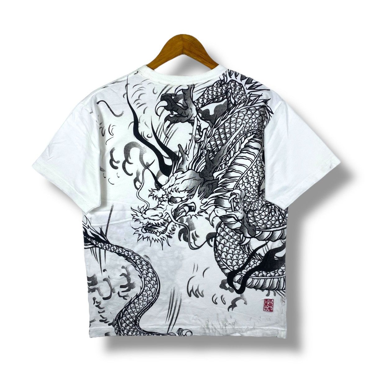 Japanese Brand Japanese Oriental KARAKURI TAMASHI Sukajan Dragon Graphic Size US M / EU 48-50 / 2 - 1 Thumbnail