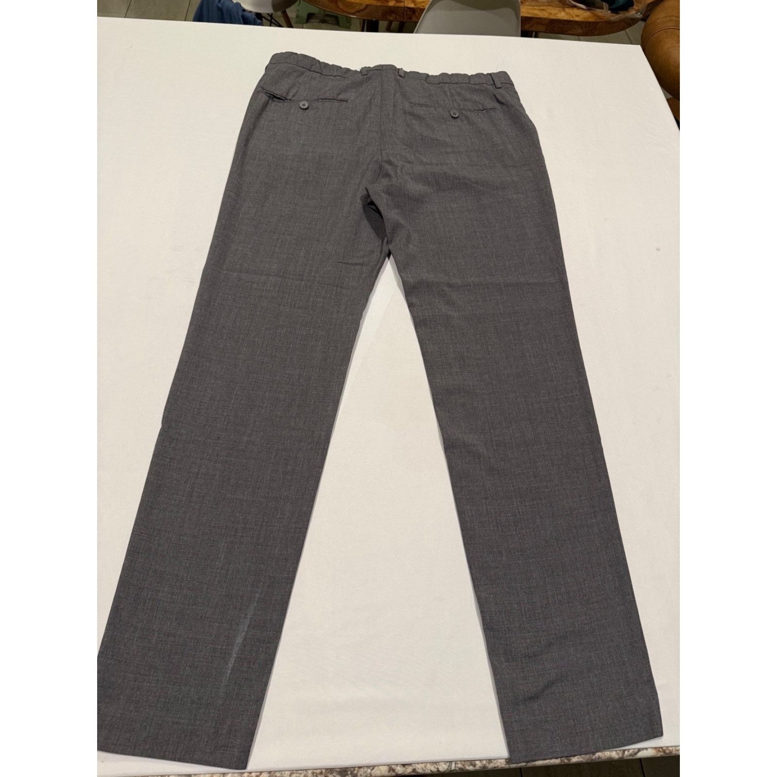 H&M H&M Dress Pants Men's Gray Slim Fit Straight Leg 38 x 32 Size US 38 / EU 54 - 2 Thumbnail