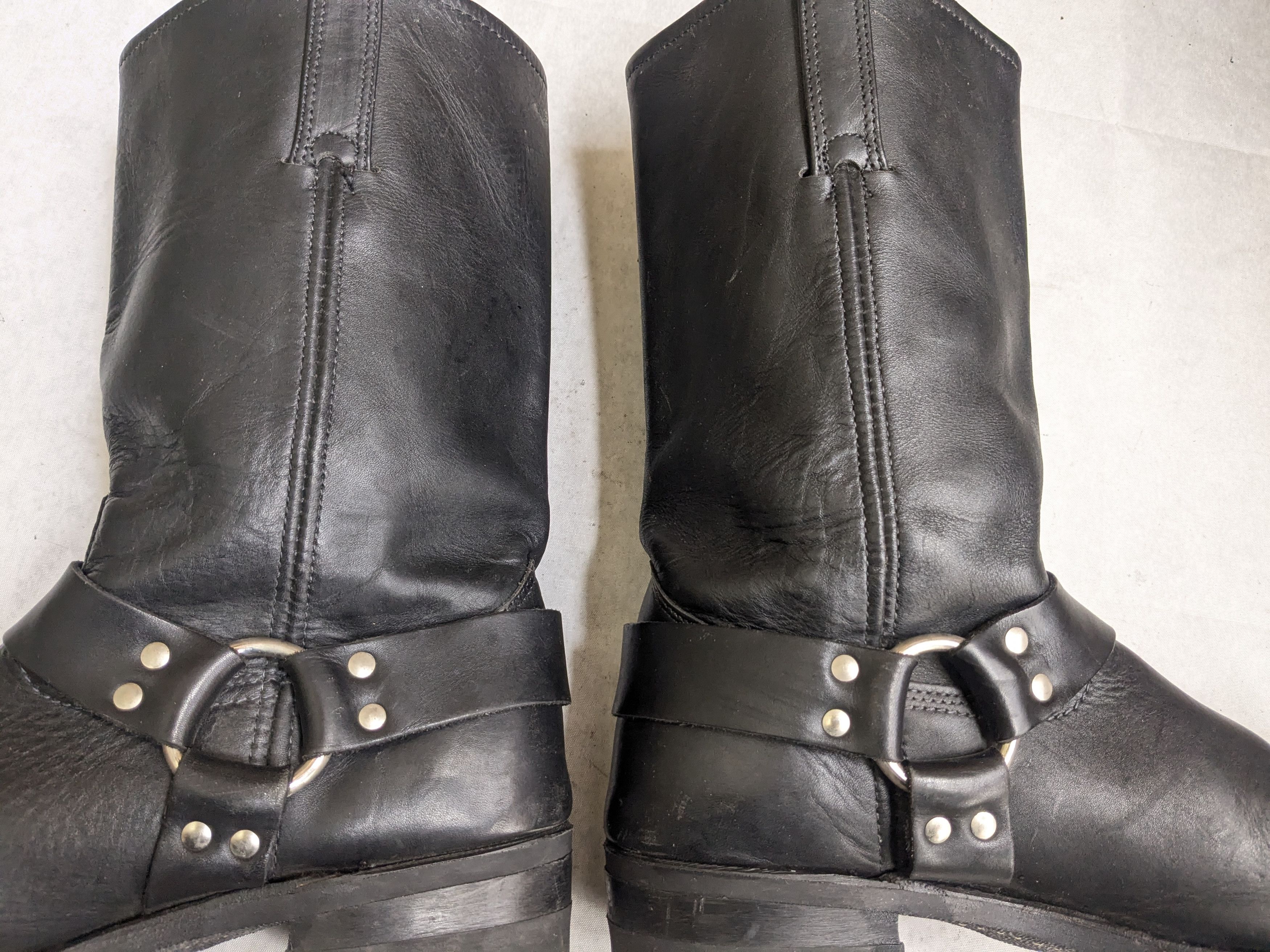 Frye Frye Harness Boots Black Leather 13 M Strap USA Size US 13 / EU 46 - 10 Thumbnail