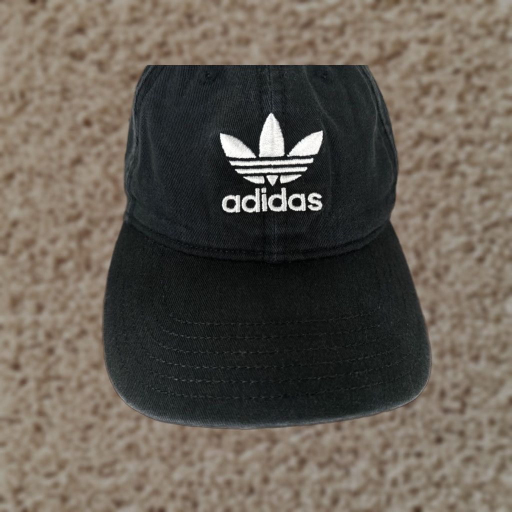 Adidas adidas Hat Cap Strap Back Adult One Size Black Cotton Twill Embroidered Baseball Cap Logo Adjustable Men Mens Size ONE SIZE - 1 Thumbnail