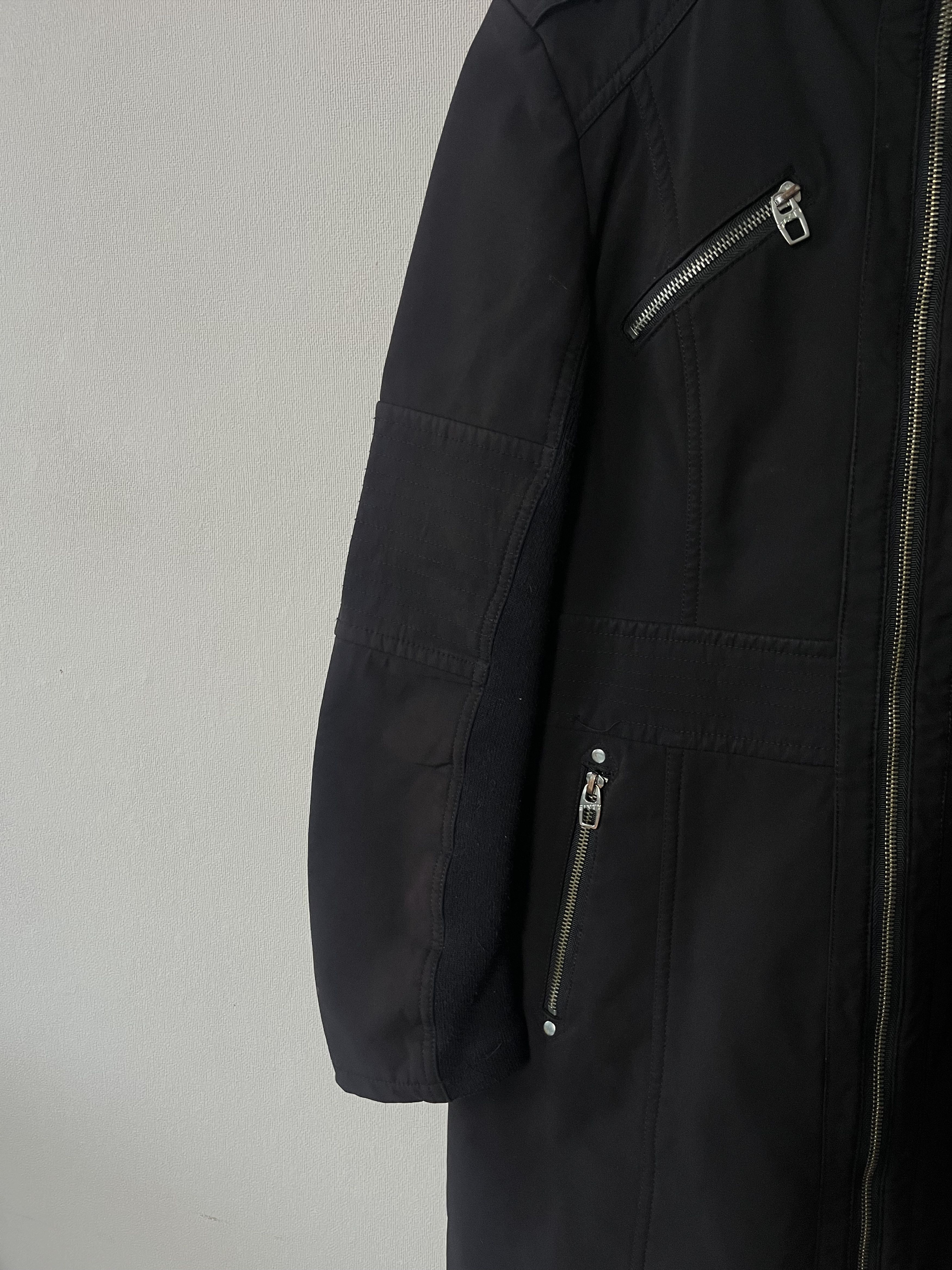 Miss Sixty M60 Miss Sixty Women's Black Coat Zip Pocket Jacket Long Size S / US 4 / IT 40 - 3 Thumbnail