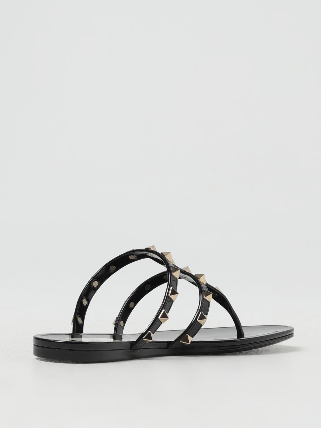 Valentino o1s22i1n0924 Rockstud Pvc Thong Sandals in Black Size US 7 / IT 37 - 3 Thumbnail