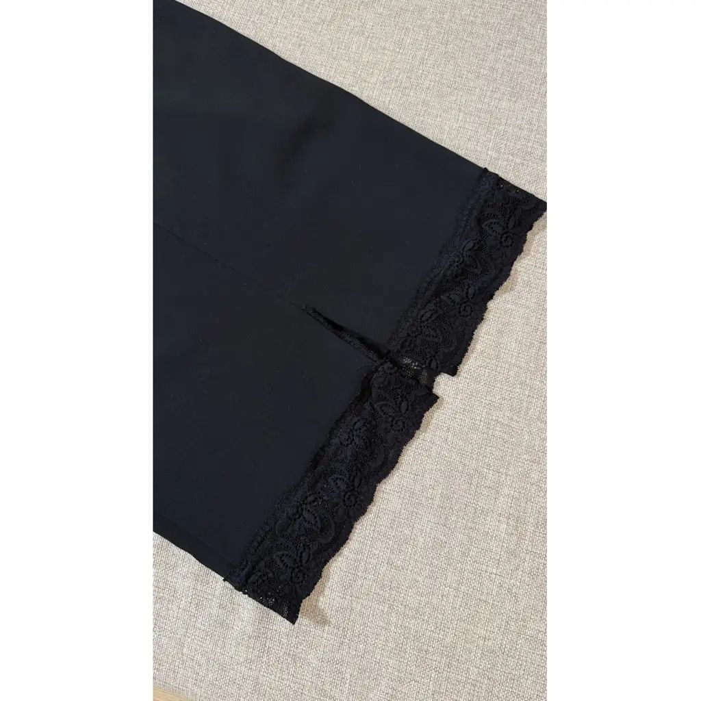 Dolce & Gabbana D&G Black Lace Bottom Vintage Knee-Length Bodycon Dress IT42 Size M / US 6-8 / IT 42-44 - 7 Thumbnail