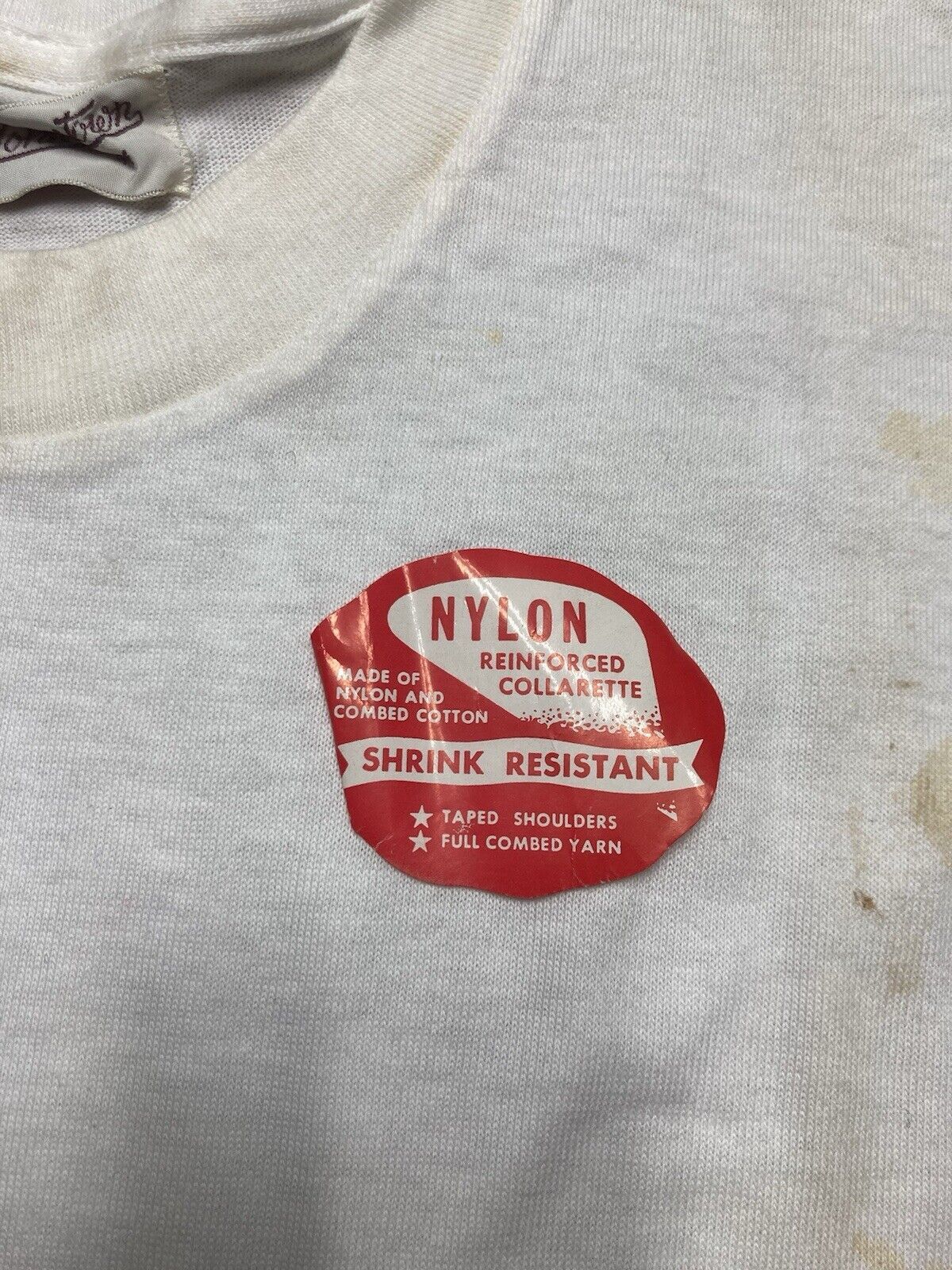 Vintage Vtg 1950s blank white t shirt soft cotton Johnstown medium Size US M / EU 48-50 / 2 - 5 Thumbnail