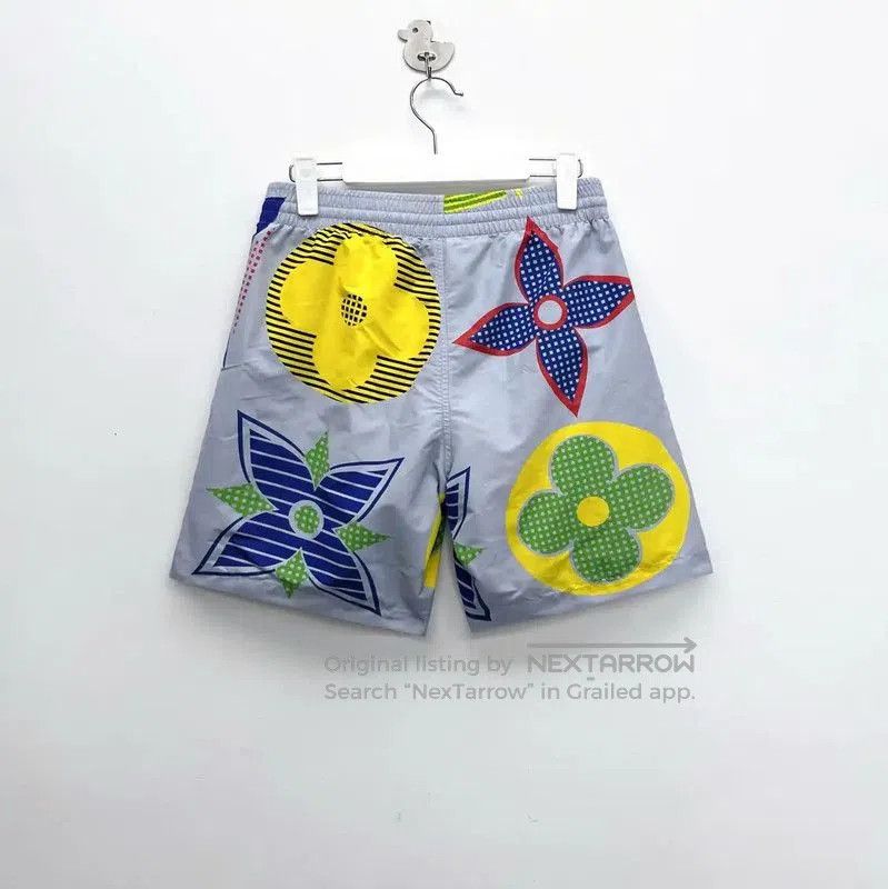 Louis Vuitton Louis Vuitton Blue Nylon Logo Men's Shorts . Size US 26 / EU 42 - 2 Thumbnail