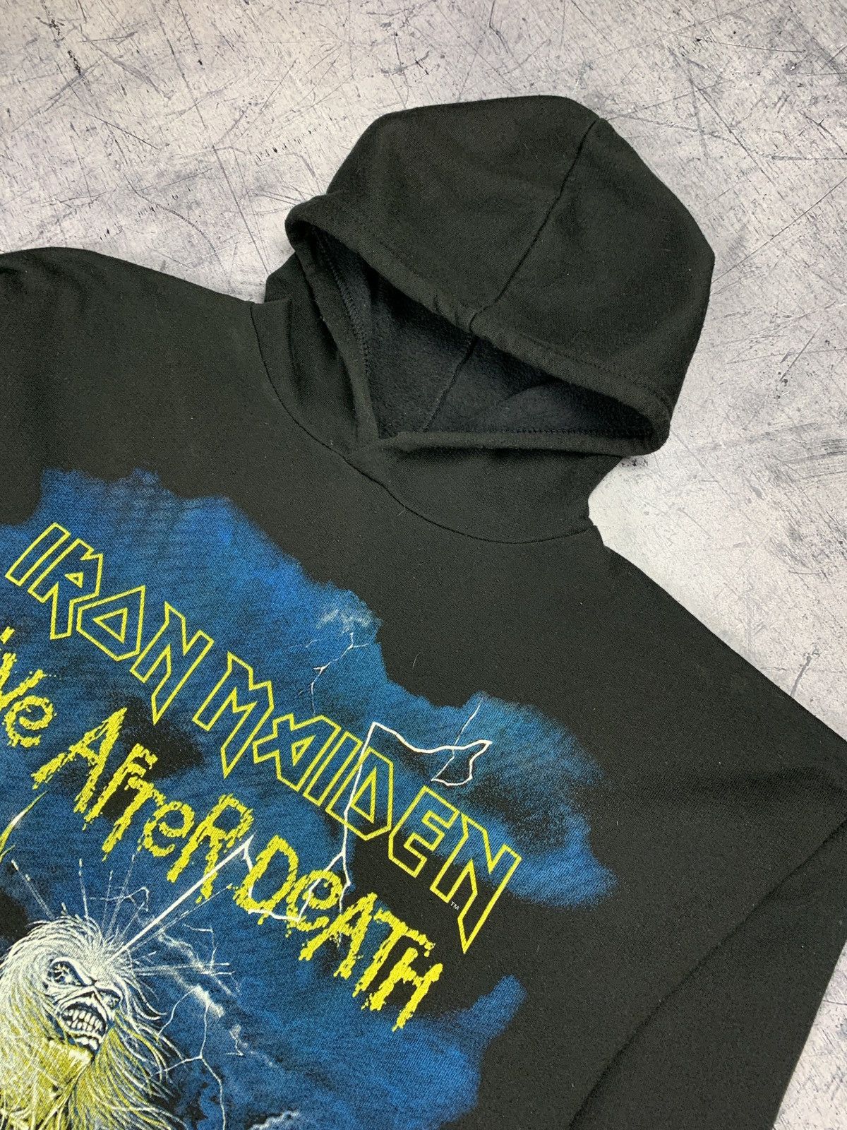 Band Tees Vintage Iron Maiden Rock Band Hoodie Live After Death 1985 Size US XL / EU 56 / 4 - 2 Thumbnail