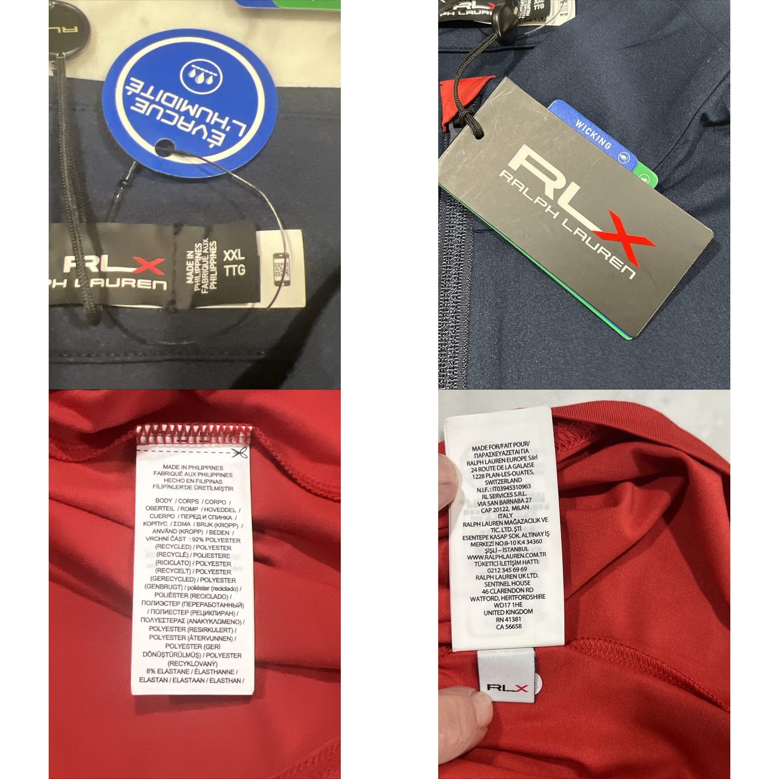 Ralph Lauren RLX Ralph Lauren Golf Shirt Mens 2XL Navy Red Quarter Zip Pullover Wicking NWT Size US XXL / EU 58 / 5 - 9 Thumbnail