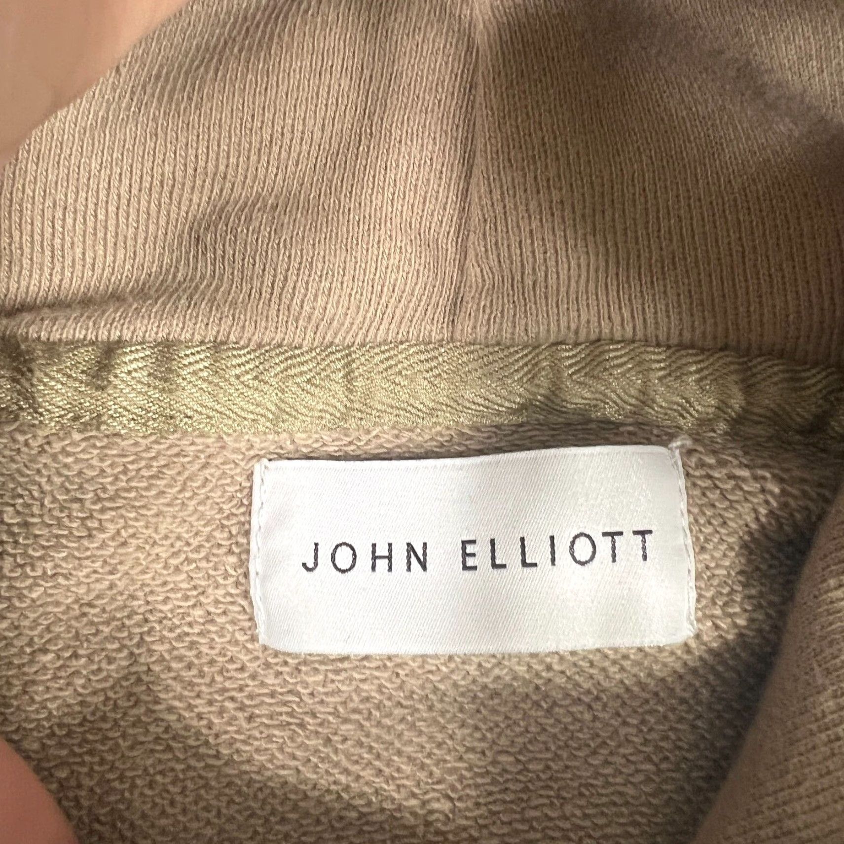 John Elliott John Elliott Hoodie M Beige Long Sleeve Zip Crew Neck Slim Fit Sports Streetwear Mens Size US M / EU 48-50 / 2 - 5 Thumbnail