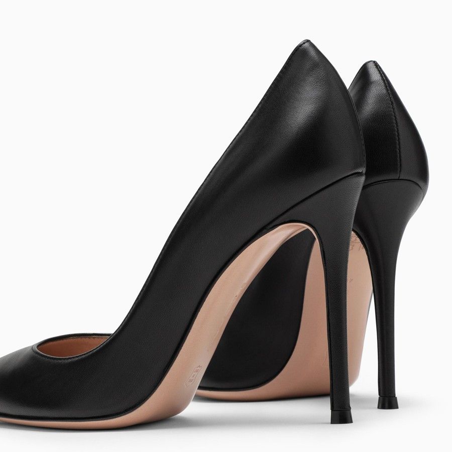 Gianvito Rossi o1d2blof0824 Leather Pumps in Black Size US 10 / IT 40 - 5 Thumbnail