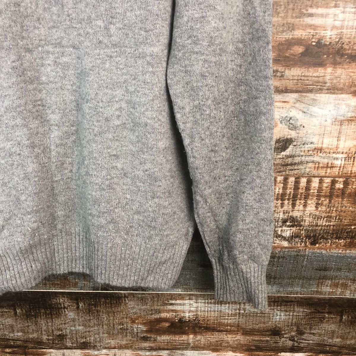 Aran Isles Knitwear × Uniqlo DL Uniqlo japan vintage Gray Cardigan Knitwear #C592 Size US M / EU 48-50 / 2 - 16 Thumbnail