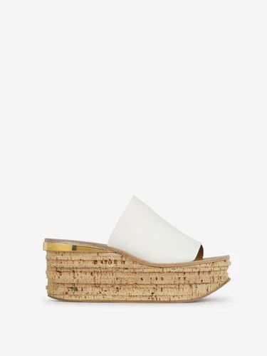 o1y0825 Wedge Heel Slippers in White