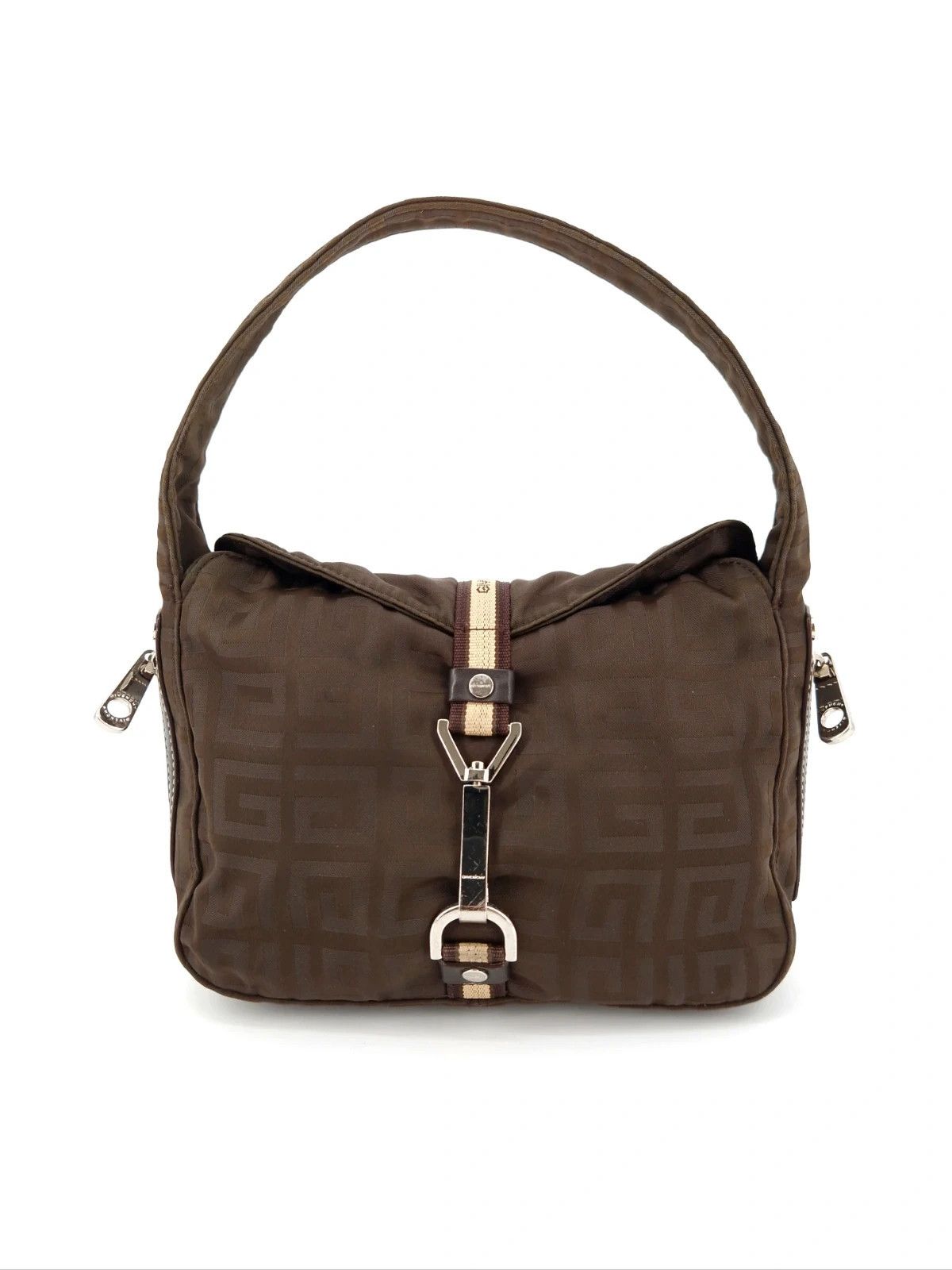 image of Givenchy Monogram Mini Hobo in Brown, Women's