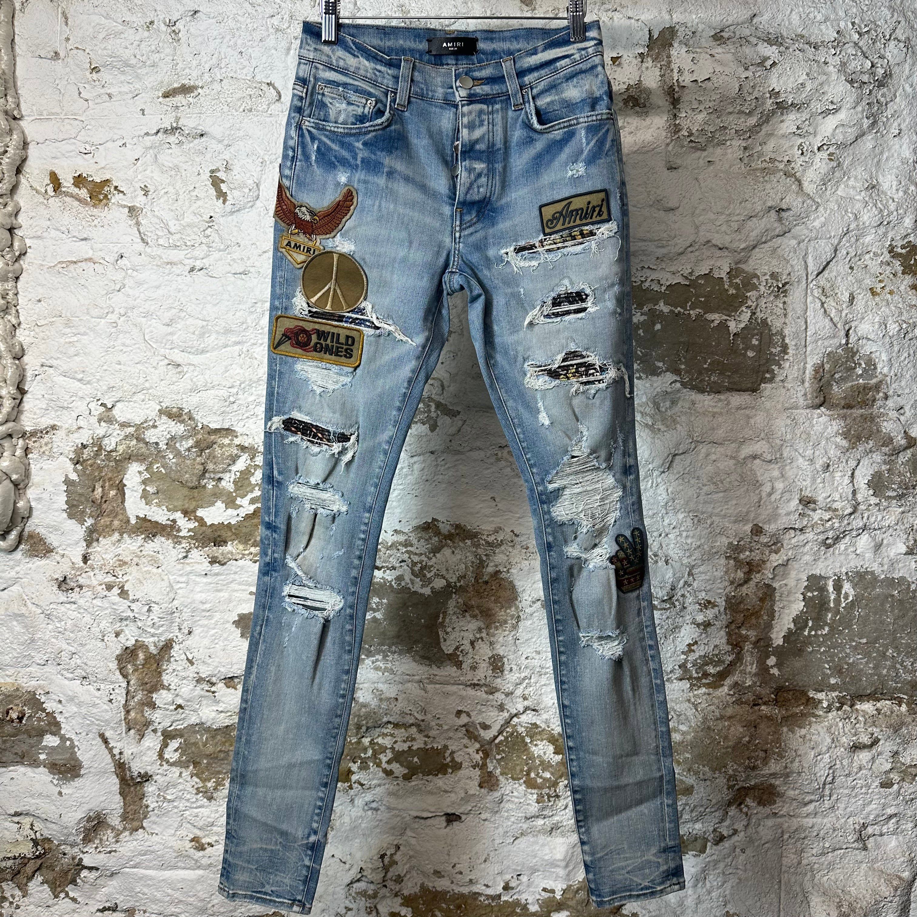 Amiri Amiri MX1 Jeans Deep Classic Indigo Black Patch Sz 29 | Grailed