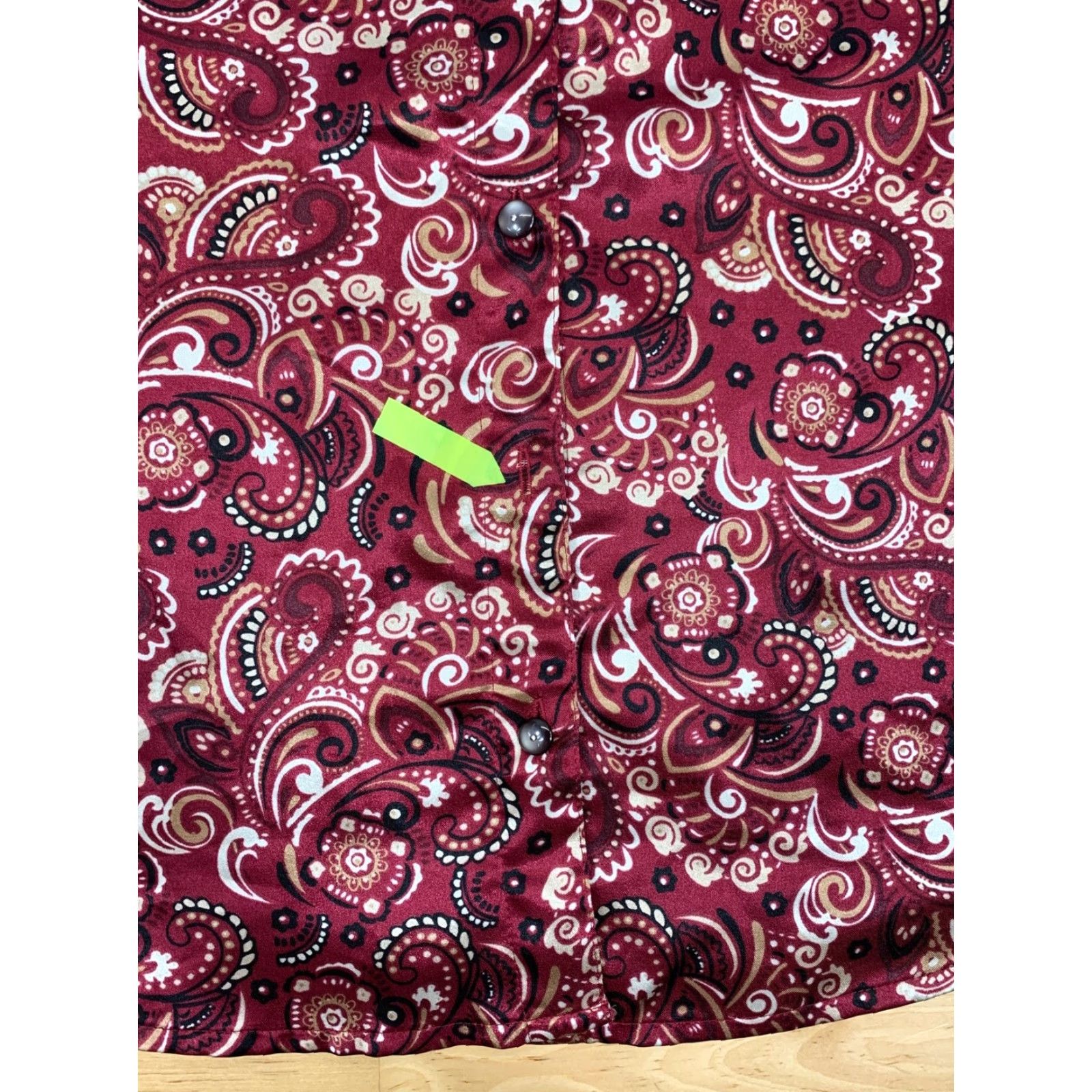 Croft & Barrow Croft & Barrow Button-Up Shirt Womens Long Sleeve Paisley 100% Polyester Multicolor Casual Size M / US 6-8 / IT 42-44 - 5 Thumbnail