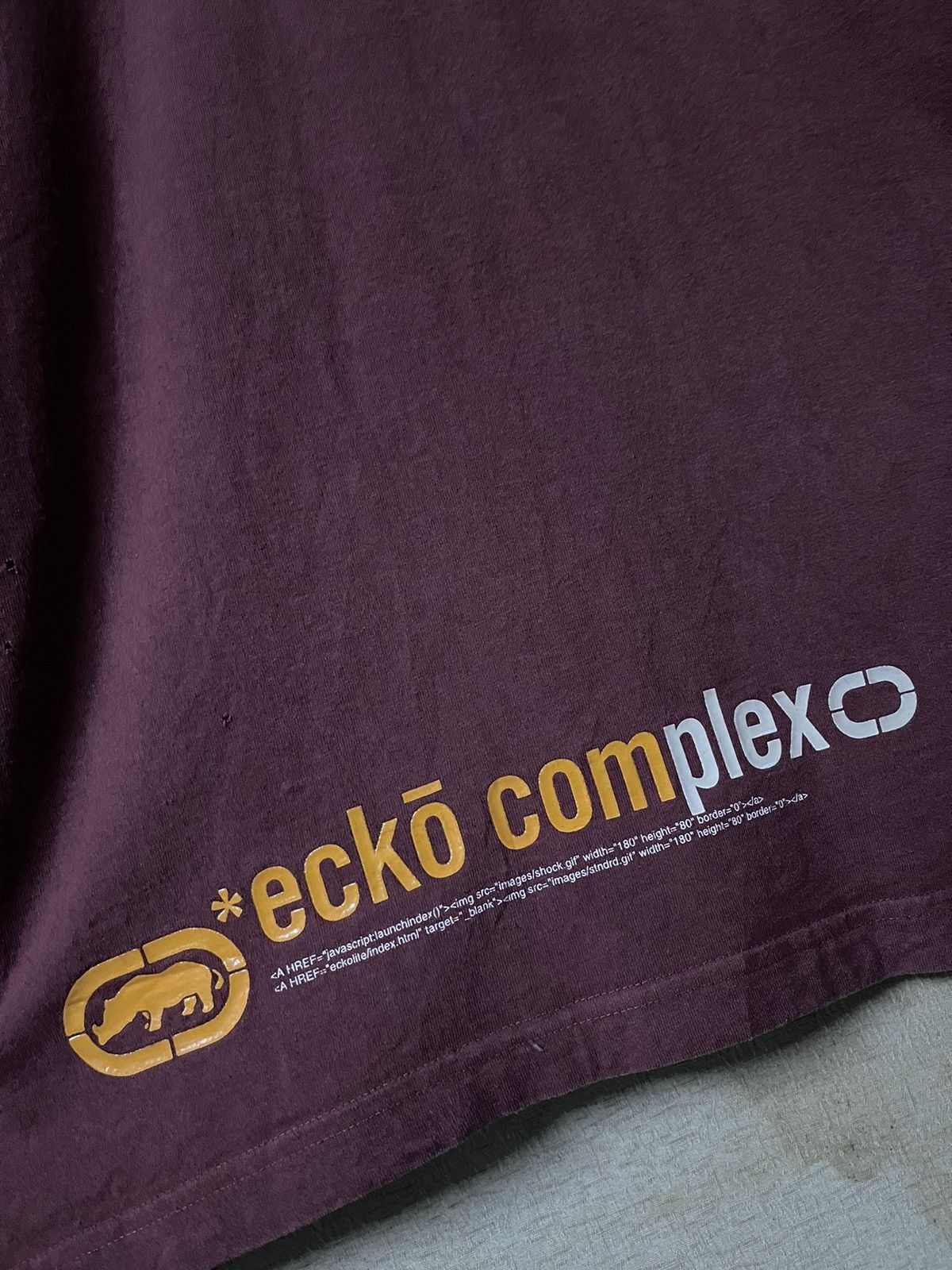 Ecko Unltd. Vintage ECKO UNLTD Ecko Complex Maroon Longsleeve Size US XXL / EU 58 / 5 - 9 Thumbnail
