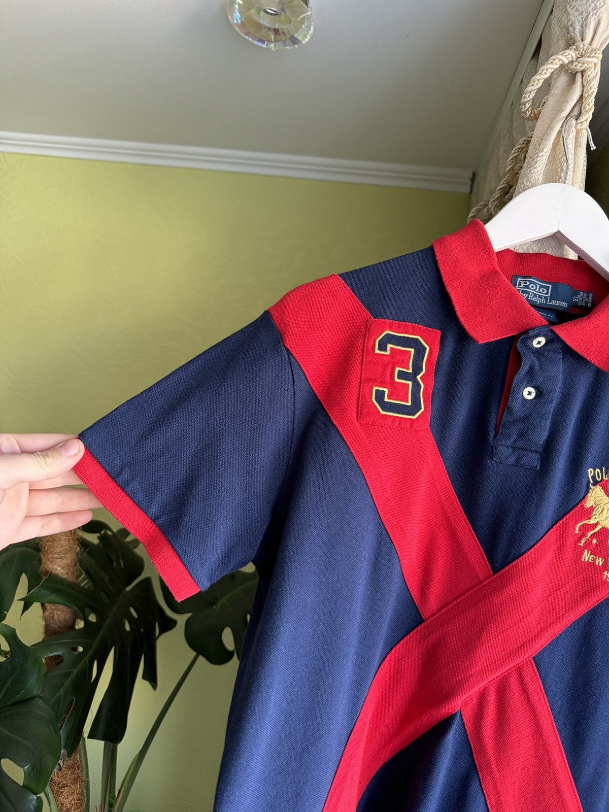 Polo Ralph Lauren Vintage Polo Ralph Lauren New York Number 3 Logo Polo Shirt Size US XL / EU 56 / 4 - 5 Thumbnail