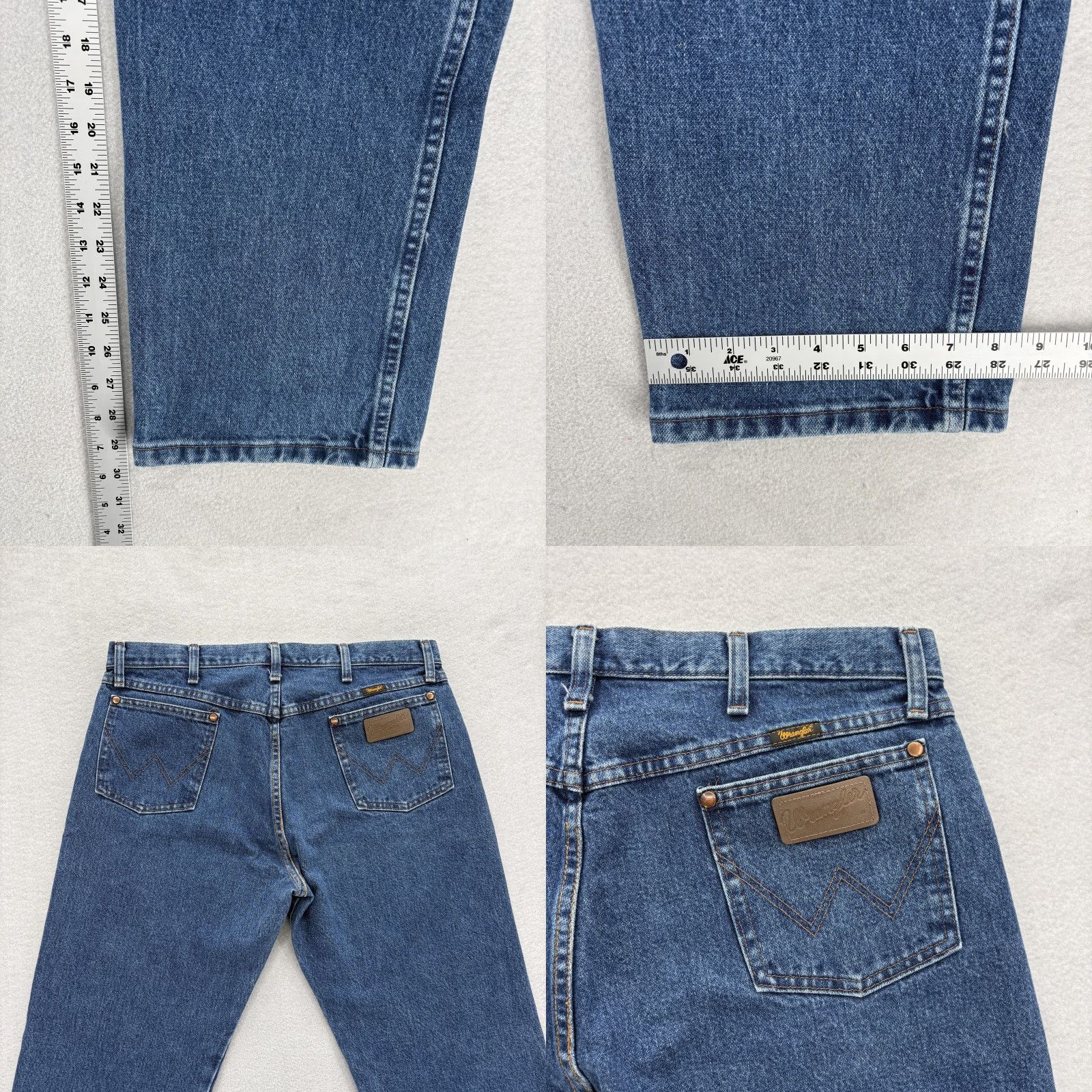 Wrangler Wrangler Cowboy Cut Jeans Mens 36x30 Blue Wash Straight Denim Western 13MWZ Size US 36 / EU 52 - 8 Thumbnail