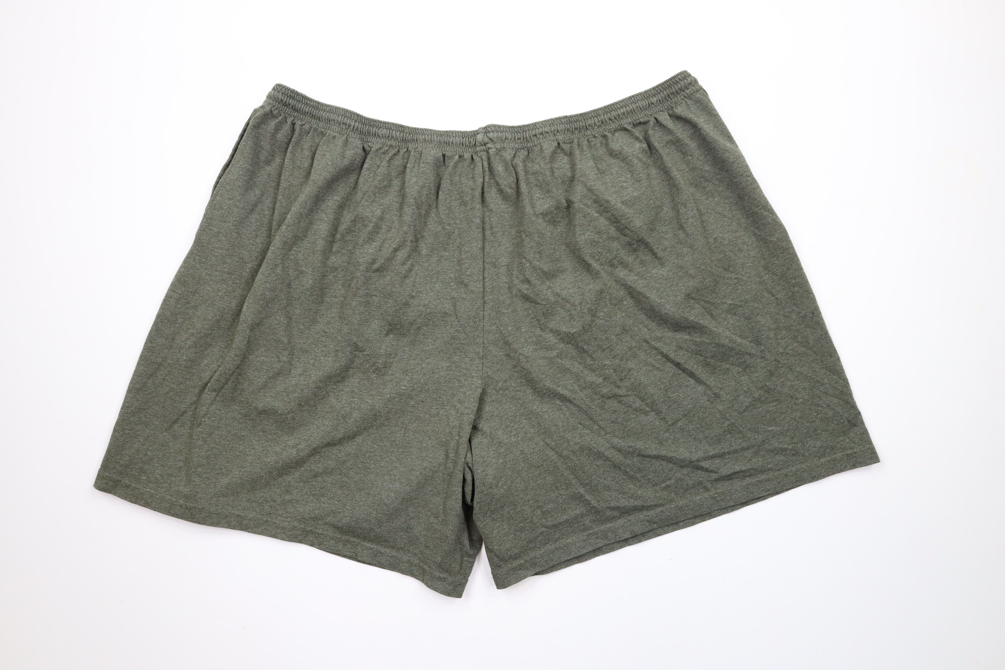 Vintage Vintage 90s Streetwear Blank Above Knee Shorts Heather Green Size US 40 / EU 56 - 7 Thumbnail