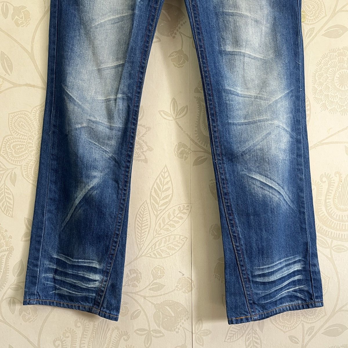 If Six Was Nine × Japan Blue × Japanese Brand Vintage 90s Blue Moon Blue Kapital Patches Jeans Size US 29 - 6 Thumbnail