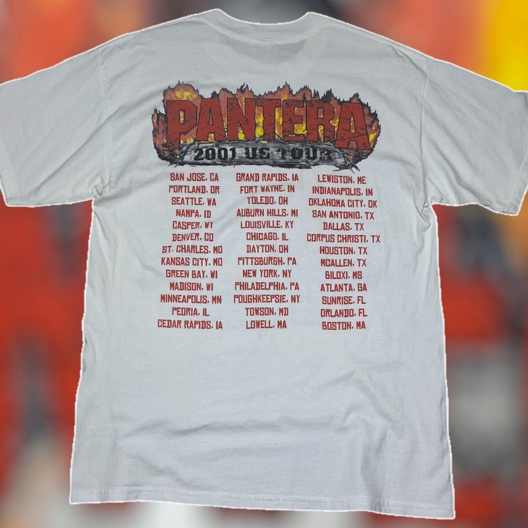 Band Tees Pantera - Death Rattle 2001 US Tour Band Tee Size US XL / EU 56 / 4 - 2 Thumbnail