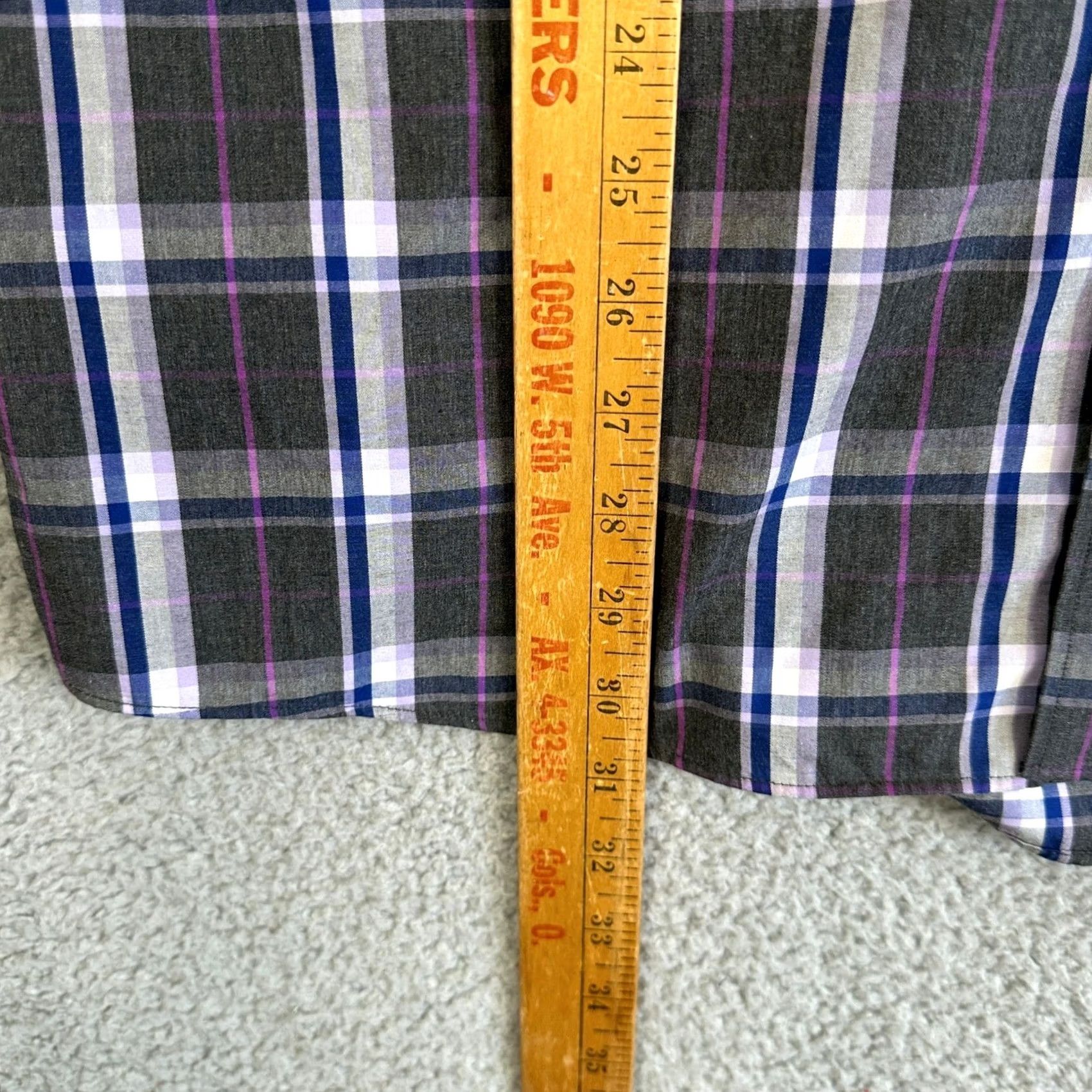 Nordstrom Nordstrom Button Up Shirt Mens Large Gray White Plaid Long Sleeve Regular Fit Size US L / EU 52-54 / 3 - 7 Thumbnail