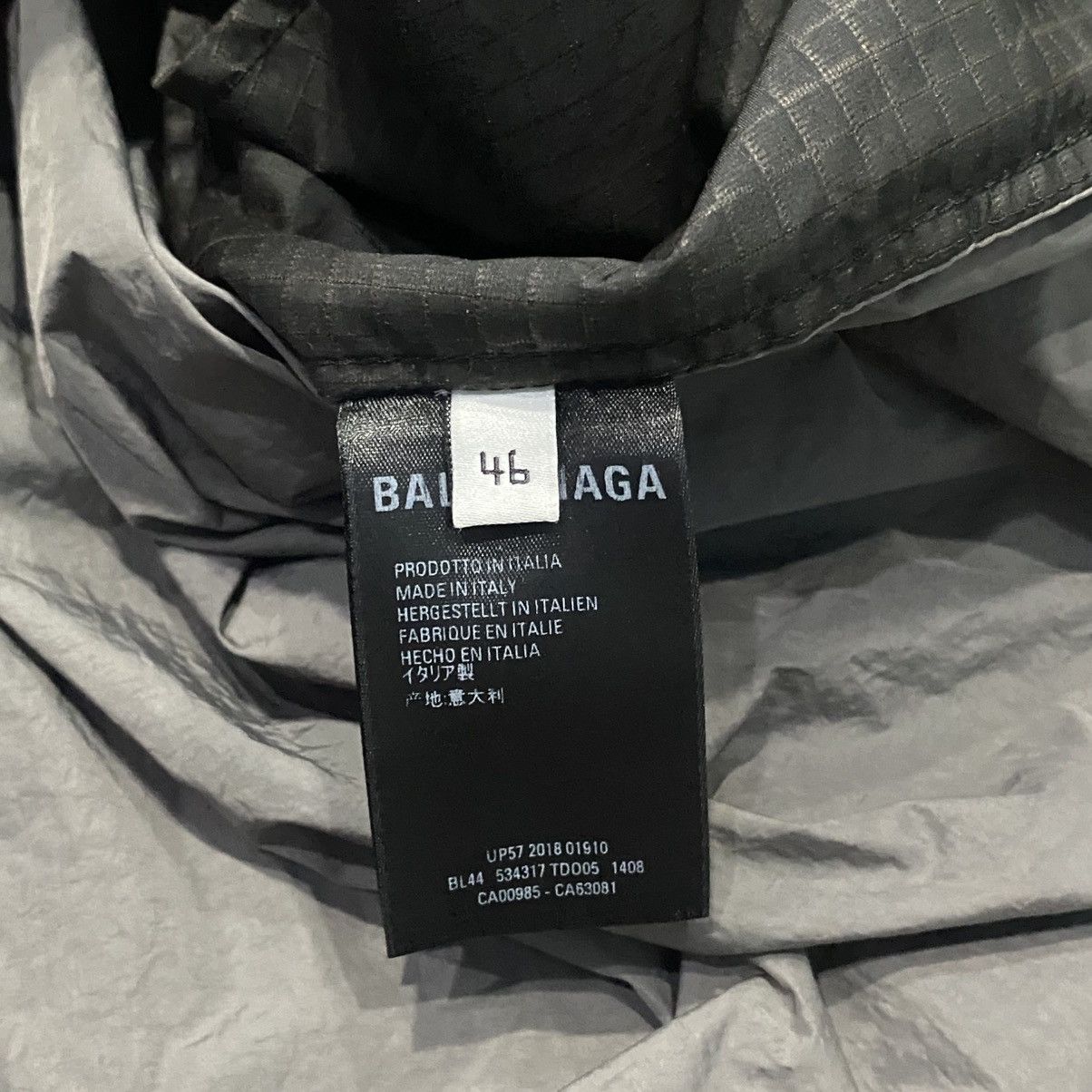 Balenciaga Balenciaga Logo Gray Windbreaker Size US XL / EU 56 / 4 - 2 Thumbnail