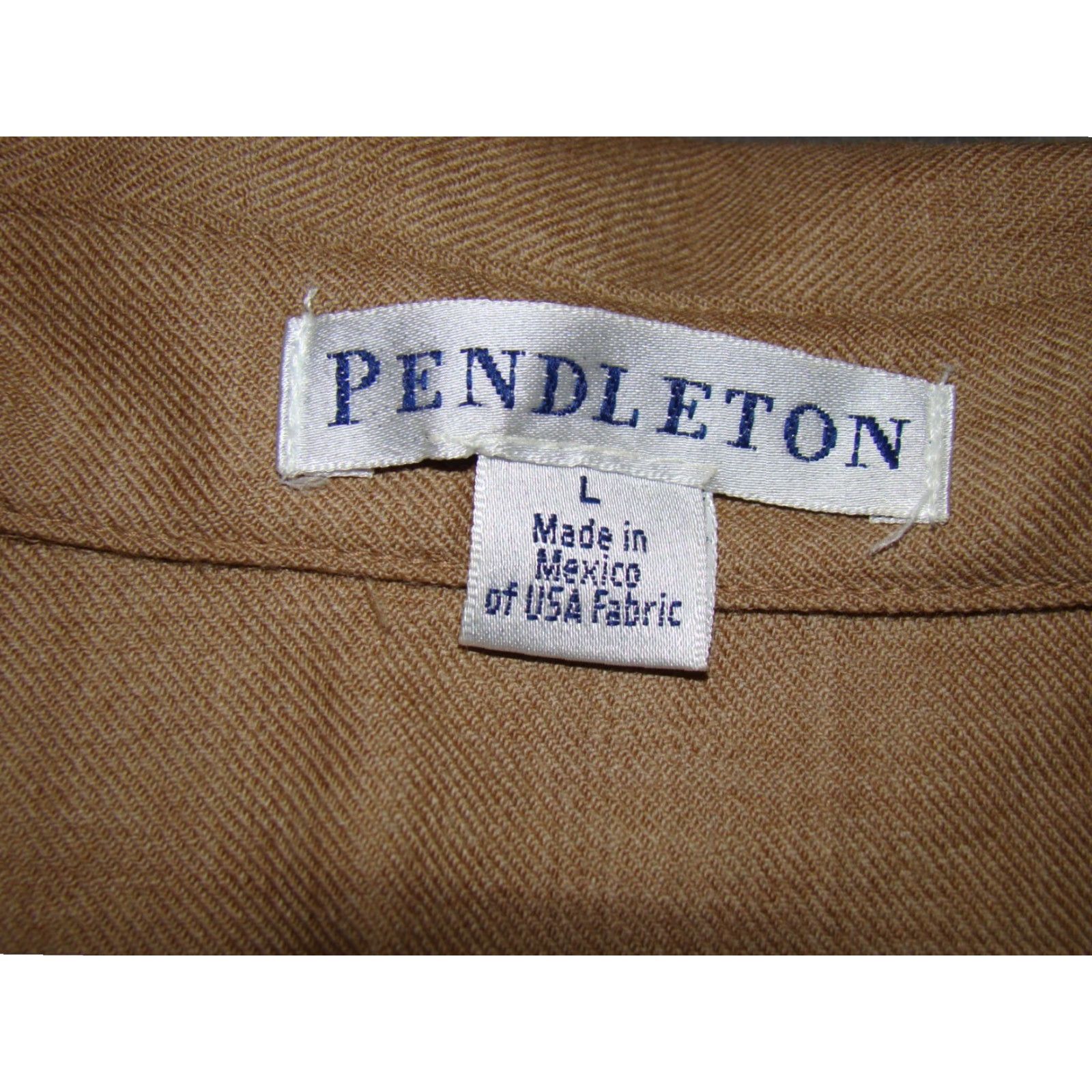 Pendleton VINTAGE Pendleton Zephyr Cloth Womens L Virgin Wool Long Sleeve Brown Yoked Snap Shirt Size L / US 10 / IT 46 - 5 Thumbnail