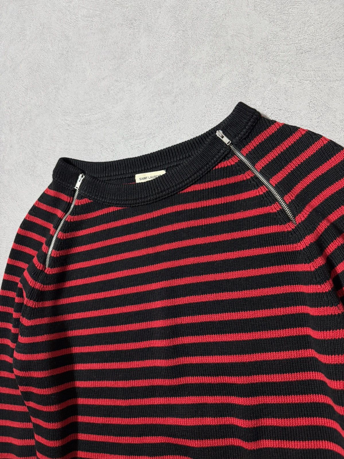 Saint Laurent Paris Saint Laurent 15FW Double Zip Stripe Knit Size US M / EU 48-50 / 2 - 5 Thumbnail